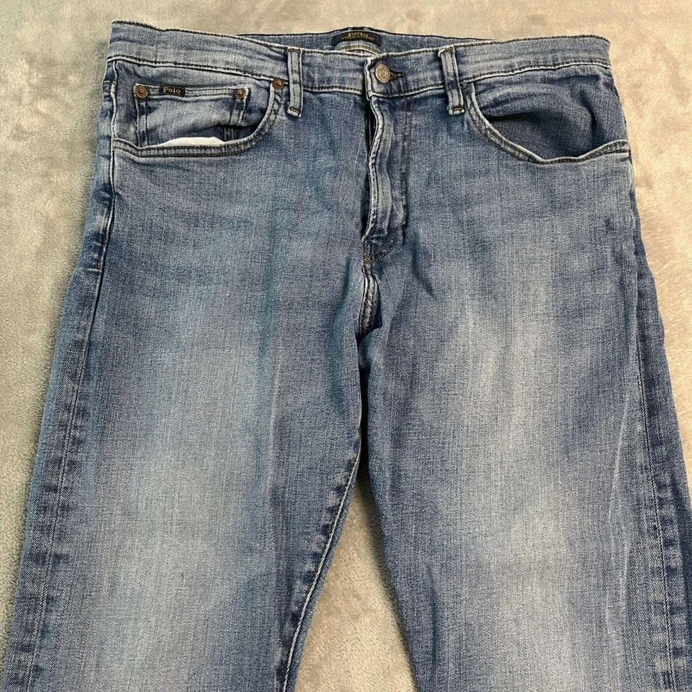 Polo Ralph Lauren Hampton Relaxed Straight Jeans Mens 35x30 Blue Medium Wash